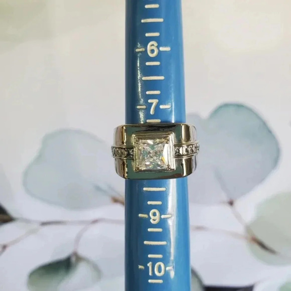 High Polished 2.00ct White Sapphire Ring sz 8 - Picture 6 of 6